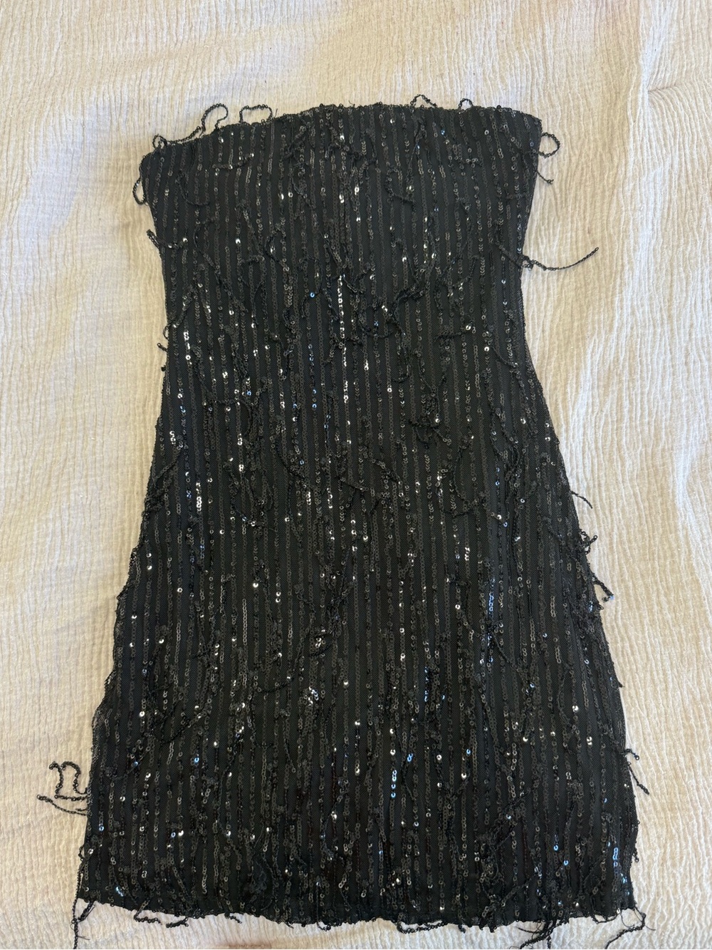 wild fable Black Strapless Sequin Dress